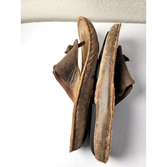 Tamarindo Beachcomber Women's Leather Slide Sandals Size 7 Brown Casual Comfort - Picture 5 of 11